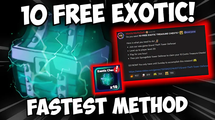 Fastest Way to GET 10 FREE EXOTIC CHESTS in Spongebob Tower Defense!