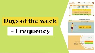 الانجليزية للمبتدئين : ايام الاسبوع + كيفية استخدام صفات التردد للتحدث عن أسبوعك