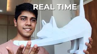 Craft With Me: The Stretching Cat (3 Hours, Real-Time Papercraft)