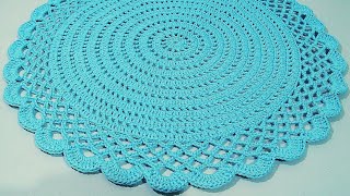 Tutorial Taplak Meja Rajut Bundar Diameter 40cm - Doily Crochet