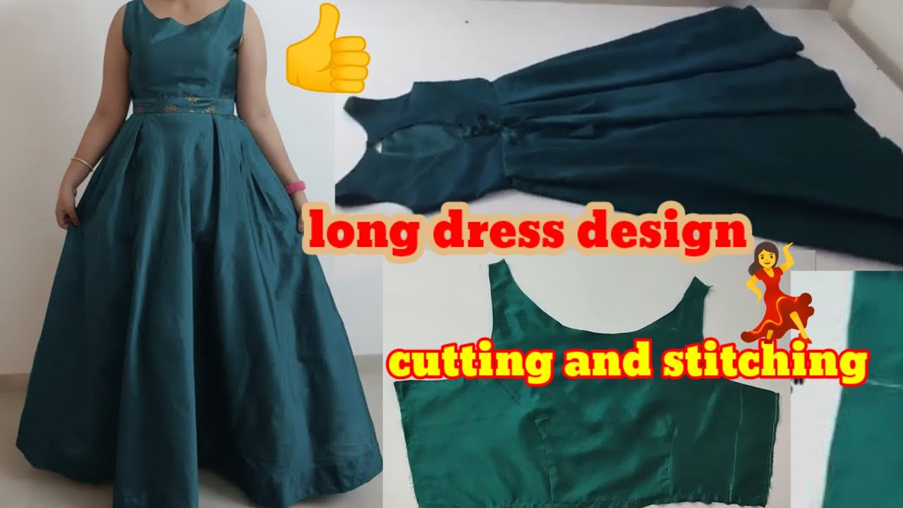 Prom Dress Cutting and Stitching || Long Gown Cutting and Stitching || -  YouTube