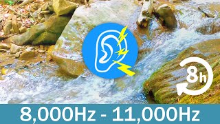 Tinnitus counteracting sound 8kHz - 11kHz and babbling brook sound