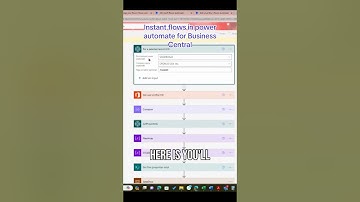 Instant Flows for Business Central in Power Automate