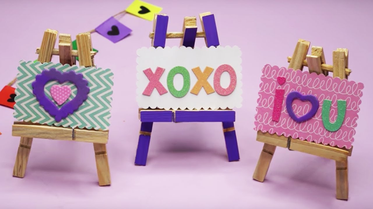 HOW TO MAKE A MINI EASEL EZPZ Ideas YouTube