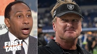 Stephen a. smith understands why oakland raiders head coach jon gruden
is frustrated about linebacker vontaze burfict being suspended for the
rest of nfl...