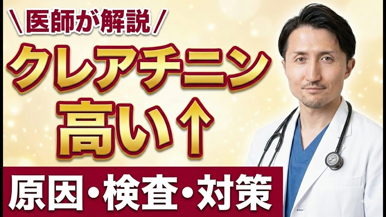 【クレアチニンが高い＝腎臓病じゃない】クレアチニンより、まず〇〇を見て！腎不全の3大原因についても解説