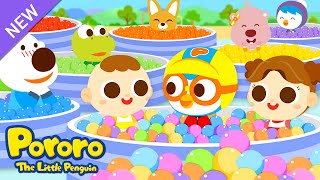 Learn Colors with Pororo's Ball Pool! | Ball Pool Song | Outdoor Safety for Kids | Pororo Song ♪