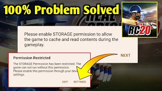 🏏Rc 20 Storage Permission Problem |Real Cricket 20 Permission Restricted Problem|Rc 20 Storage Issue