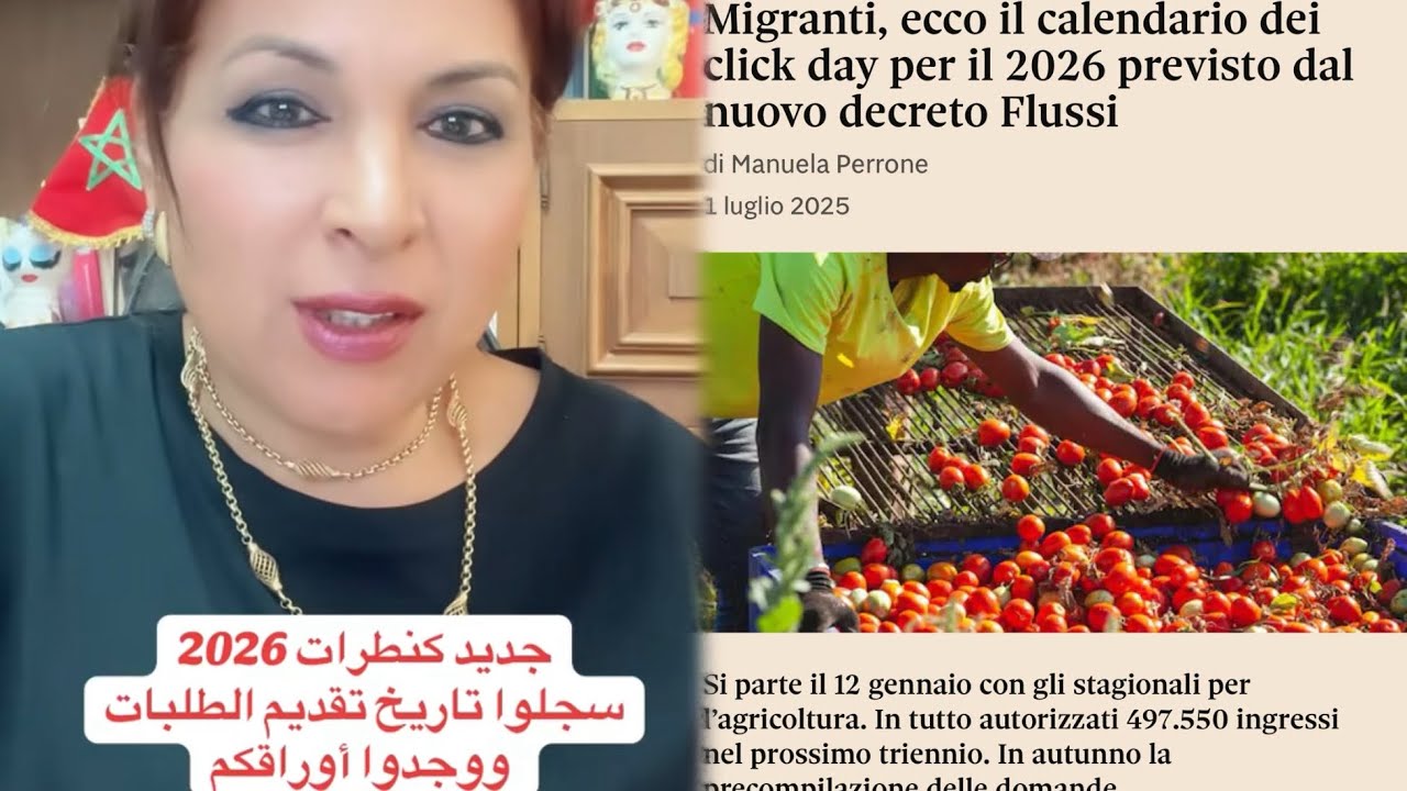 هذا هو تاريخ تقديم طلبات الكونطرات بإيطاليا. وجدوا وريقاتكم والله يسهل على الجميع