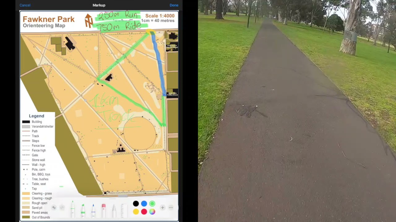 Biathlons in Fawkner Park -  track 1