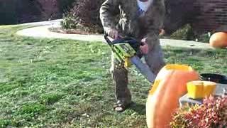 Redneck Pumpkin Carving