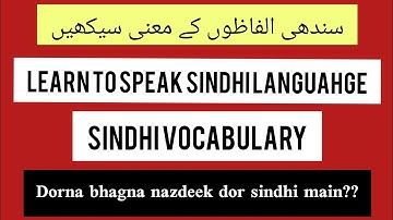 learn sindhi language daily use vocabulary||سندھی سیکھیں سندھی بولیں||47