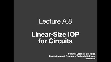 Lecture A.8: Linear-Size IOP for Circuits