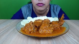 Rice and chiken kasha | Eating show with sound