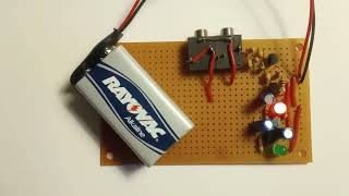 Soldered LED flasher with the Code Practice Oscillator