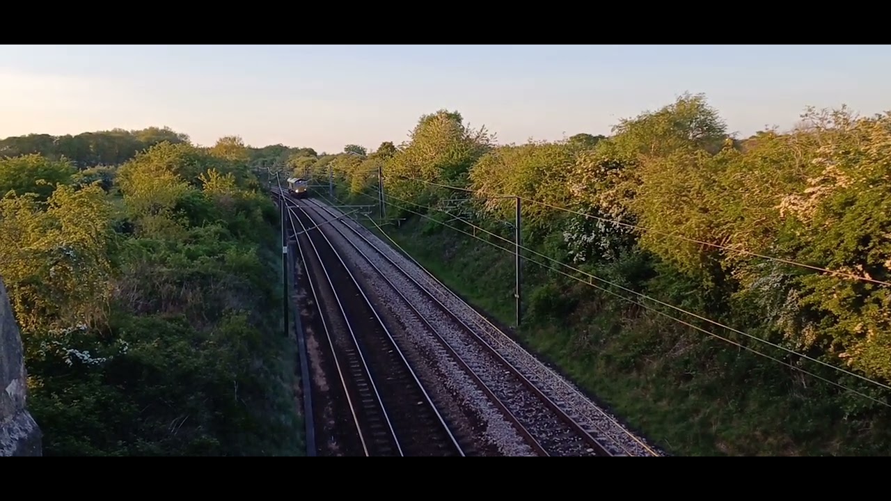 66740 passing Cramlington with a light engine move from Bedlington to Doncaster