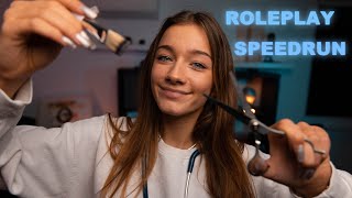 FAST ASMR - dentist,  cranial nerve, eye checkup, make-up,  lice check, ear cleaning & spa