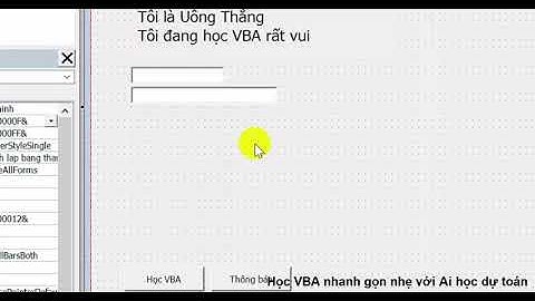Bài 19 - Sử dụng TextBox trong UserForm