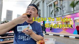 Light To Night Singapore 2025 #festival #art #nightscene #lightprojection  #lightonight #BRYLIGHTS