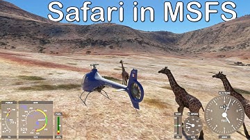 Rounding up some Giraffes with a Helicopter | MSFS 2020