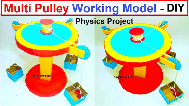 multi pulley system working model science project | DIY at home | howtofunda | newtons 2nd law