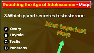 Famous Reaching the Age of Adolescence Class 8 MCQ Questions With Answers CBSE | #class8 #science Profile