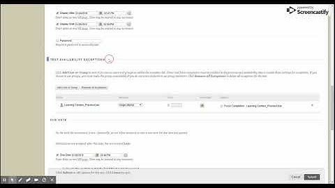 Providing Extended Time in Blackboard for Quizzes and Exams