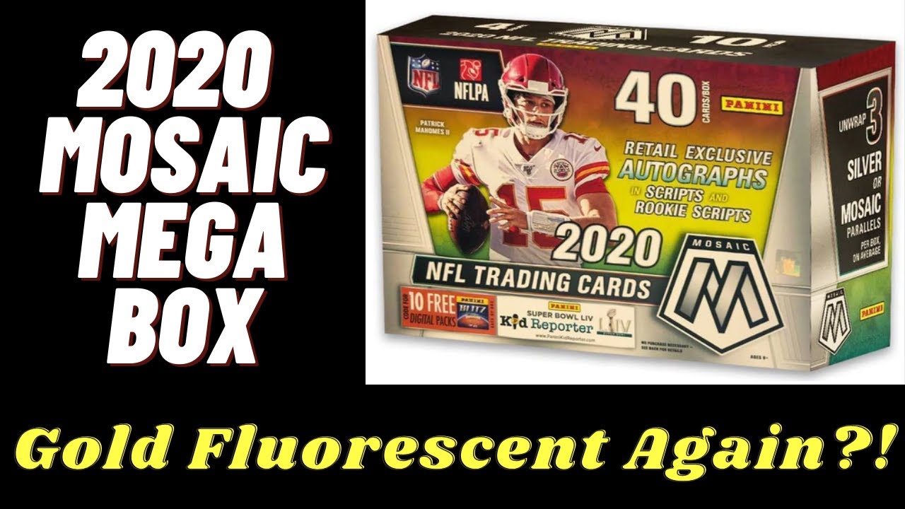 Another Gold Fluorescent /20 Card In This 2020 Mosaic Football Mega Box #2?! Amazing Parallels!