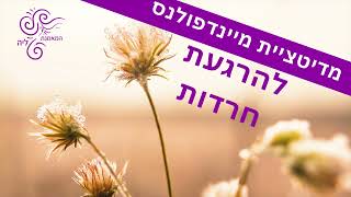 מדיטציה מיינדפולנס לחרדות - איך להרגיע חרדה