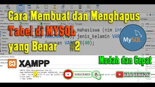 Cara Membuat dan Menghapus Tabel di MYSQL Server yang Benar #2