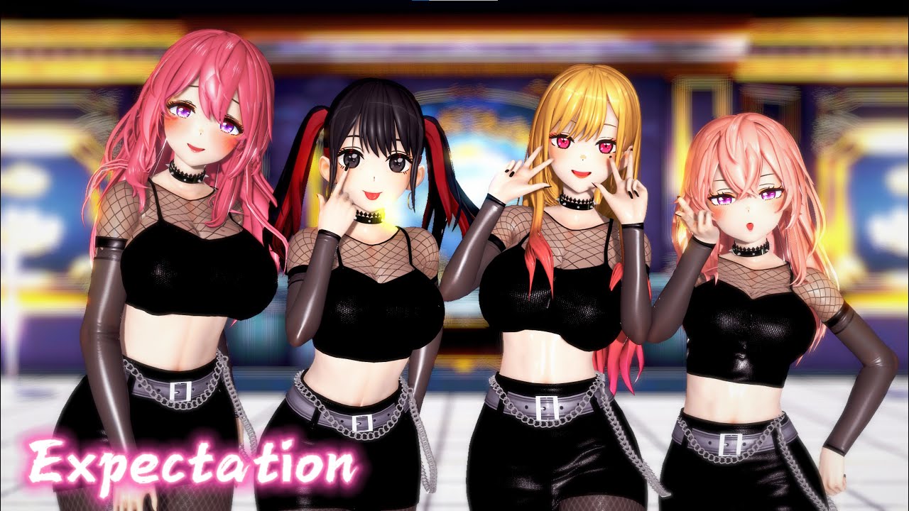 KKVMD / MMD】喜多川海夢x菅谷乃羽x乾紗壽叶x乾心壽 Expectation【その