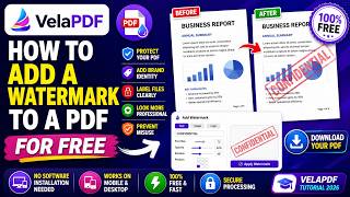 How to Add a Watermark to a PDF for Free (2026 Tutorial) - VelaPDF screenshot 5