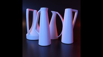 Modern Vase stl set 3d print model.