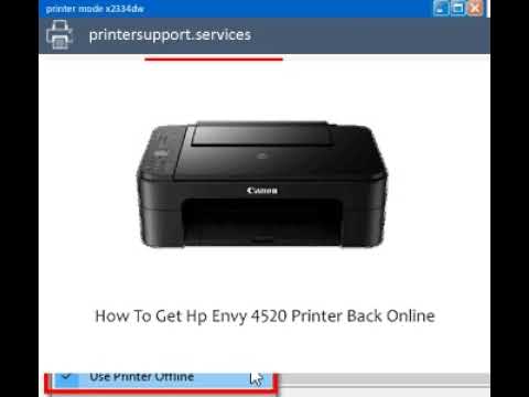 How to Turn HP Envy 4520 Offline to Online?