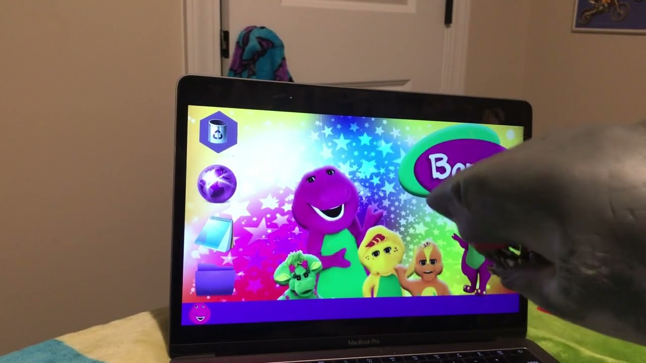 Shark puppet gets Barney os