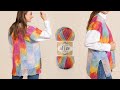 Diva Batik ile Ebru Efektli Yelek • Marble Pattern Vest • Жилет С Эффектом Мраморного Искусства