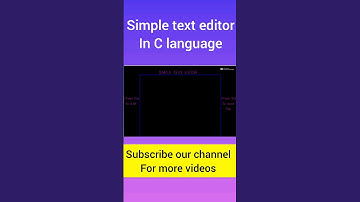 Simple text editor project in C language #shorts #cproject #allprogramminghindi