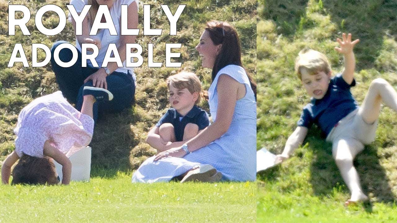 british royal family surname Prince George, Princess Charlotte ham it up at dad's polo match