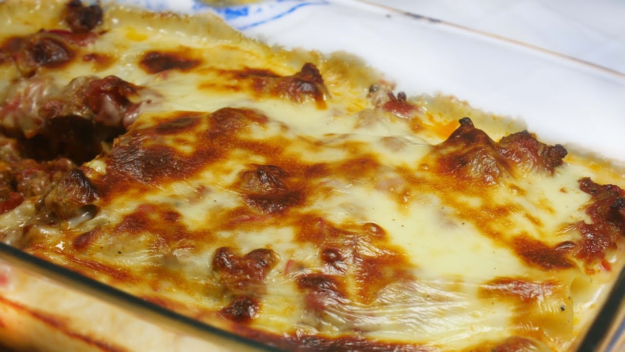 Lasagne rolky se sýrovou omáčkou - YouTube