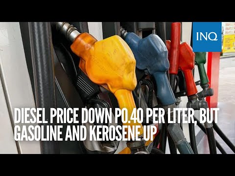 Diesel price down P0.40 per liter, but gasoline and kerosene up | #INQToday
