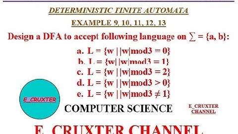 36.Automata_9:DFA Mod Based Questions Example 9 to 13
