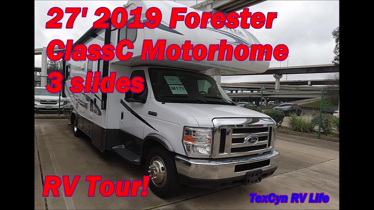 RV TOUR 27' 2019 Forester ClassC Motorhome 3 slides - YouTube