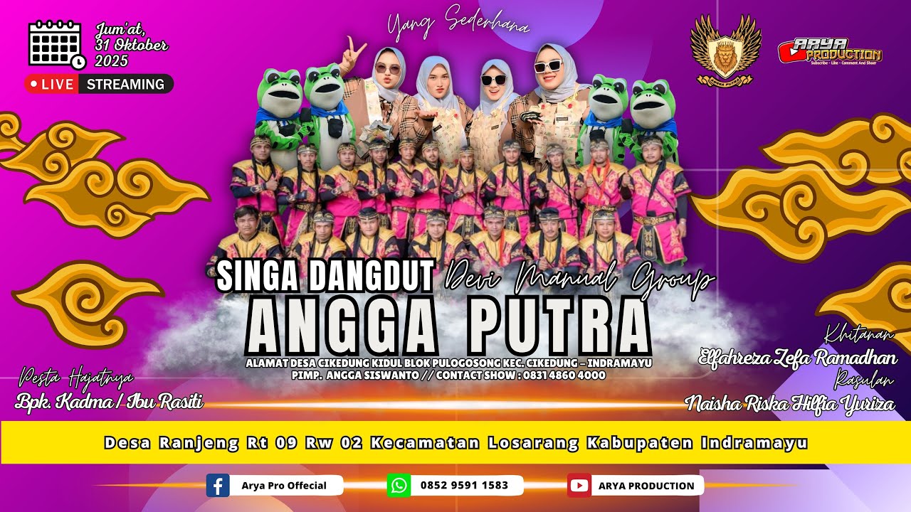 🔴 📡 LIVE STREAMING ❗ SINGA DANGDUT ANGGA PUTRA ❗ JUMAT 31 OKTOBER 2025 ❗ RANJENG