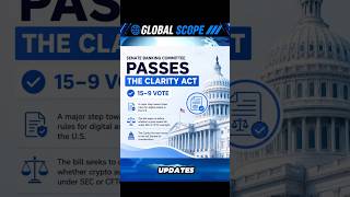 🚨CLARITY Act passes Senate committee—U.S. crypto regulation framework advances.