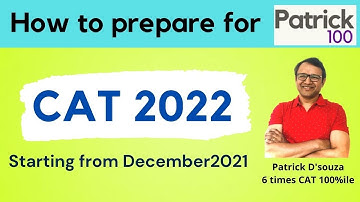 How to prepare for CAT 2022? | Start preparation from December 2021 | Patrick Dsouza