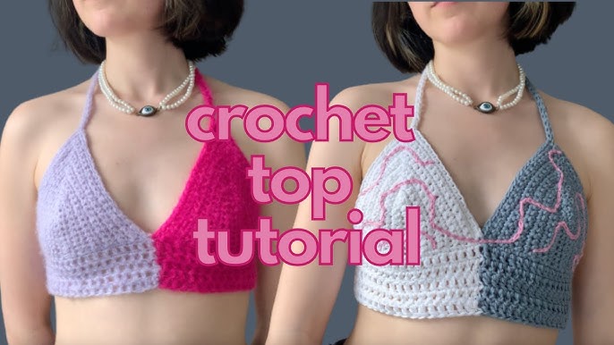 EASY beginner friendly crochet bralette with back clasp