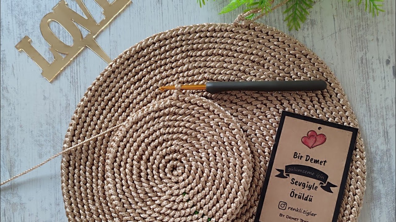 Çok Beklenen Hasır Görünümlü Tığ işi Sarmal Supla Yapımı!!. #easycrochet #suplayapımı #diycrochet
