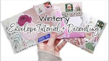 Winter Themed Penpal Envelope (x3) Tutorial + Process Video 💌