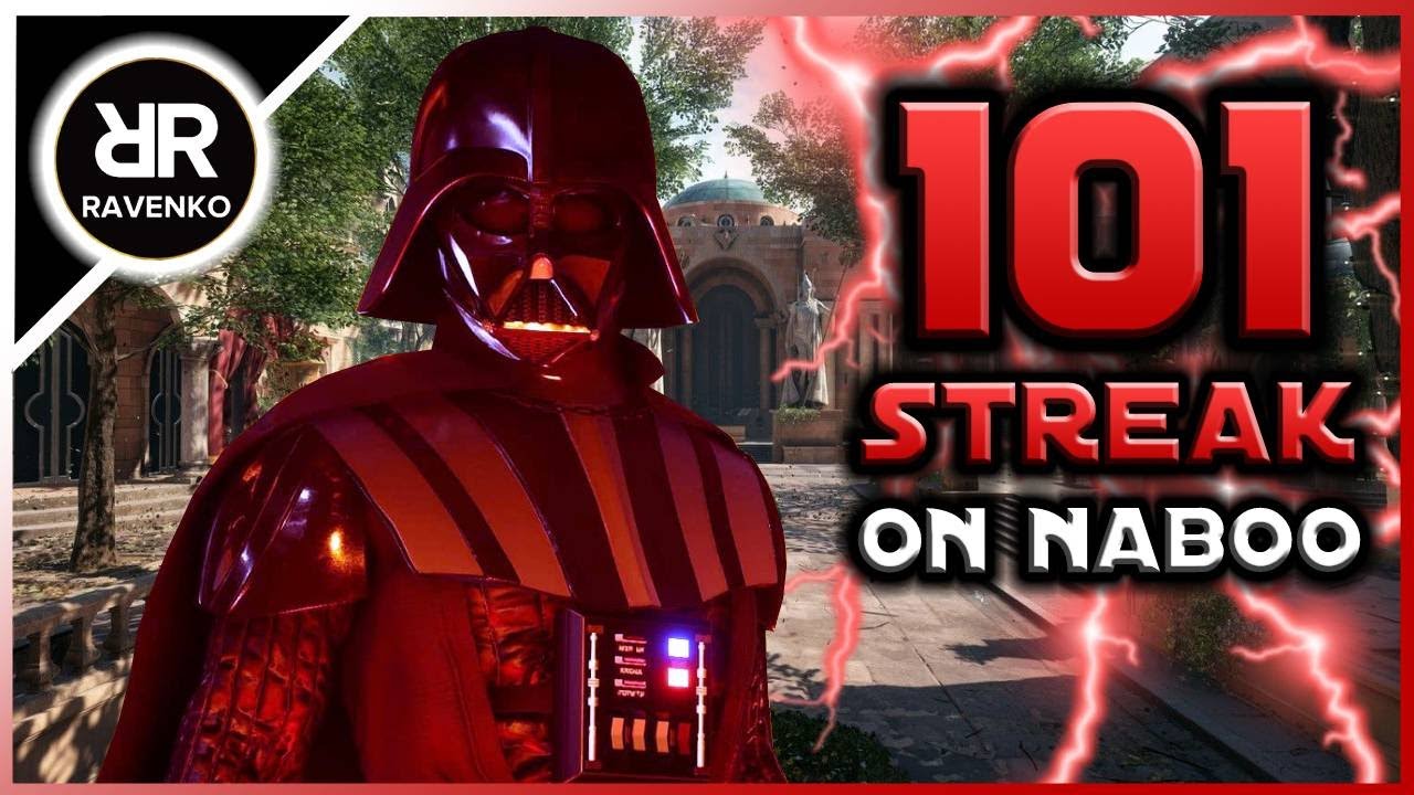 101 Darth Vader Killstreak on Naboo (Star Wars Battlefront 2 - Galactic Assault)
