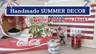 DIY Americana Decor and a Homemade Blueberry Pie